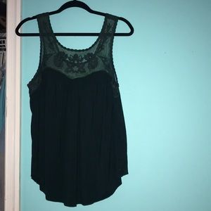 half sheer tank top